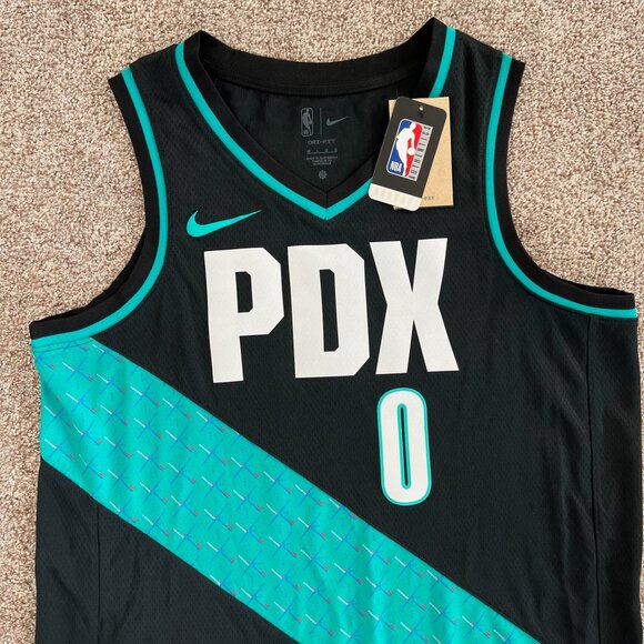 Nike Portland Trailblazers City Edition PDX Damian Lillard Swingman Jersey L 48 - Picture 3 of 8
